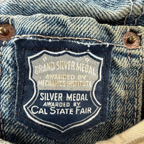 VTG Levi's Silver Tab Blue Jeans Patina Lot 702 Grand Silver Medal ACTL 33X33 - Picture 10 of 16